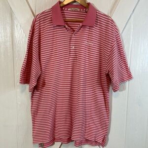Peter Millar Pink Polo Shirt with Classic Collar and Short Sleeves